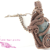 Turquoise and Brown Jasper Gemstone Pendant