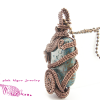 Turquoise and Brown Jasper Gemstone Pendant