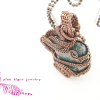 Turquoise and Brown Jasper Gemstone Pendant